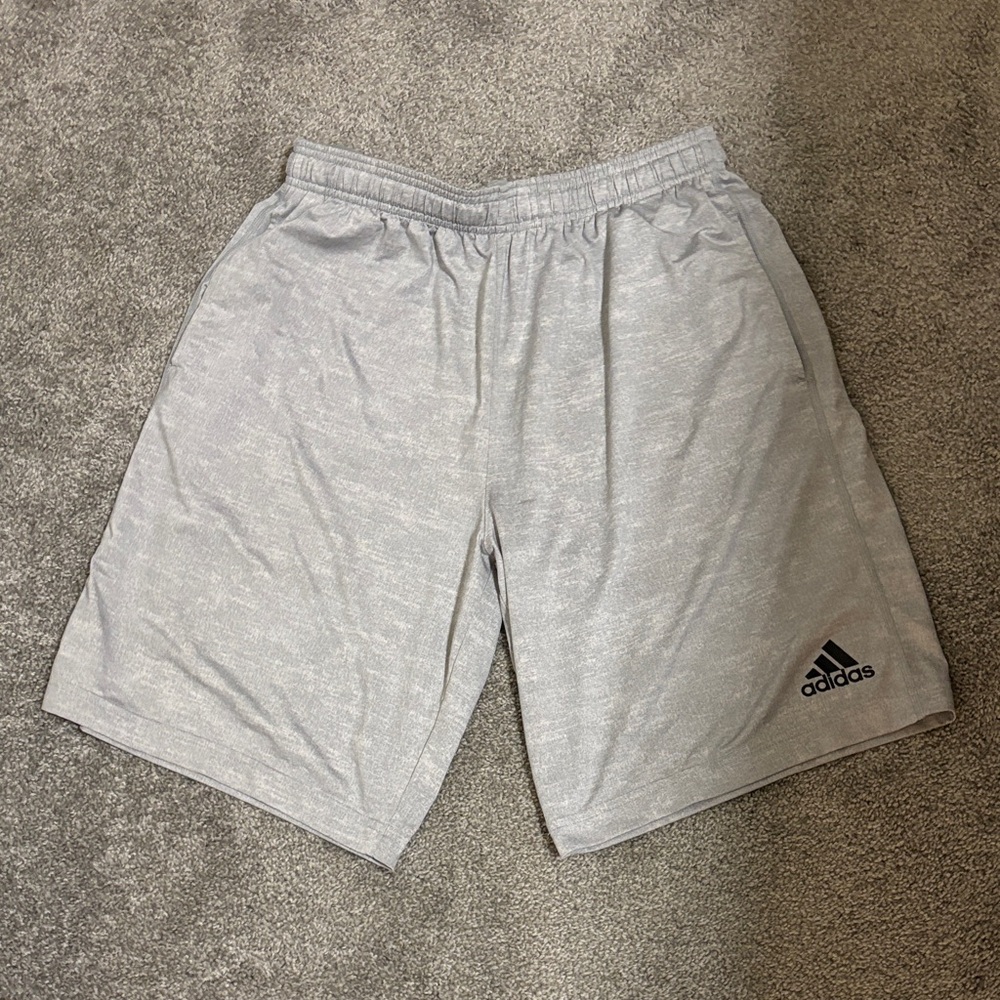 Adidas Men's Light Gray Athletic Shorts